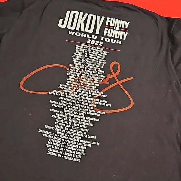 JO KOY 'Funny is Funny' World Tour 2022 short sleeve graphic concert tour tee XL - Picture 8 of 8